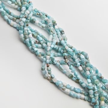 Larimar bryłka nieregularna 6x8mm