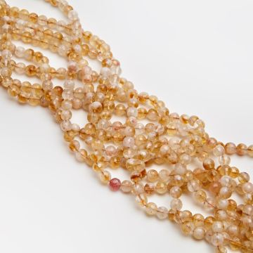 Cytryn kulka fasetowana 6,5mm Cytryn kulka fasetowana 6,5mm