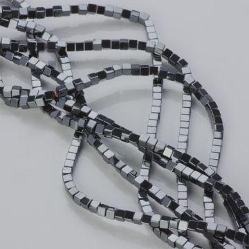 Hematyt platerowany kostka natural 3mm