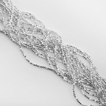 Hematyt platerowany baryłka light silver 3mm