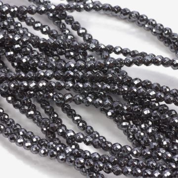 Hematyt platerowany kulka fasetowana natural 3mm