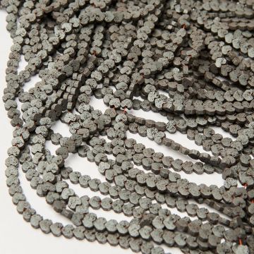 Hematyt serce z fakturą mat natural 6mm