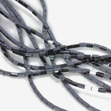 Hematyt platerowany słupek kwadratowy natural 4x2mm