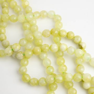 Agat kulka fasetowana seledynowa 8mm