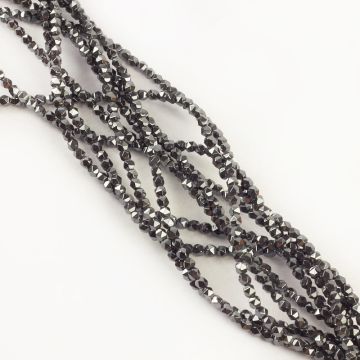 Hematyt platerowany kulka fasetowana 16cut natural 4mm