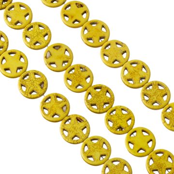 Howlit gwiazdka w kółku żółta 20mm