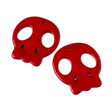 Howlit czacha zawieszka czerwona 55x48mm