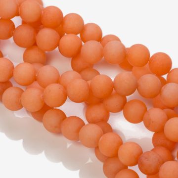 Jadeit matowy kulka gładka brzoskwiniowy 10mm Jadeit matowy kulka gładka brzoskwiniowy 10mm