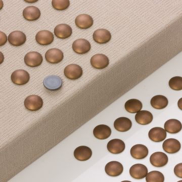 Hematyt platerowany kaboszon krążek mat bronze12mm