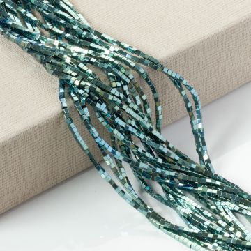 Hematyt platerowany kostka emerald 2x2mm