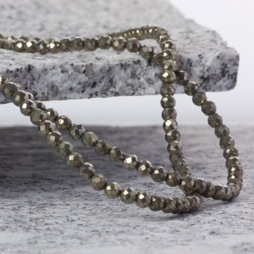 Piryt kulka fasetowana 4mm Piryt kulka fasetowana 4mm