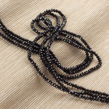 Czarny spinel oponka fasetowana 3x2mm