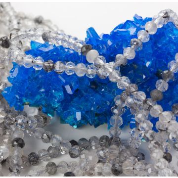 Kryształ górski z rutylem oponka fasetowana 4x3mm Kryształ górski z rutylem oponka fasetowana 4x3mm