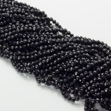 Czarny spinel kulka fasetowana czarna 3,5mm