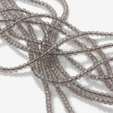 Kryształ górski dymny kulka fasetowana 2mm