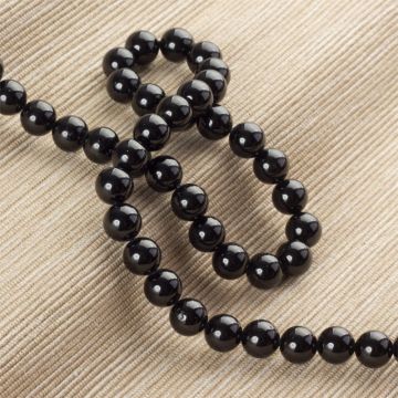 Turmalin czarny kulka gładka 8mm