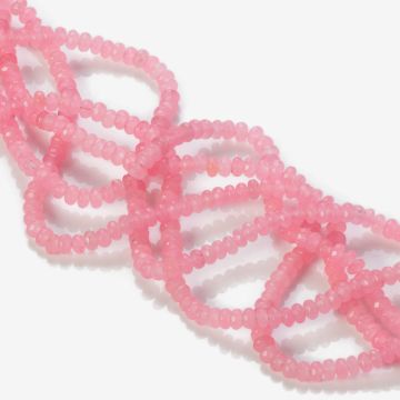 Jadeit oponki fasetowane różowe 4x2mm Jadeit oponki fasetowane różowe 4x2mm