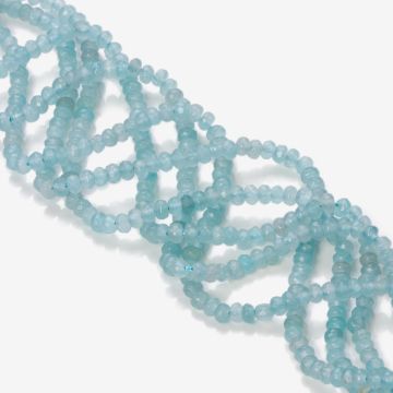 Jadeit oponka fasetowana laguna  4x2mm