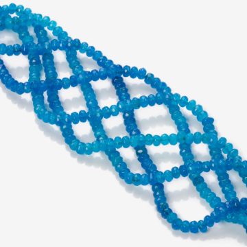 Jadeit oponka fasetowana niebieska 4x2mm Jadeit oponka fasetowana niebieska 4x2mm