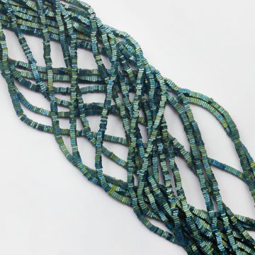 Hematyt kostka płaska mat emerald 3x3mm