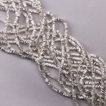 Hematyt przekładka poduszka light silver 4x1,5mm