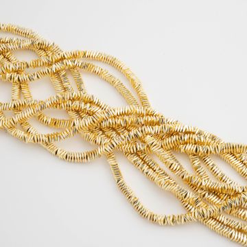 Hematyt przekładka poduszka light gold 4x1,5mm