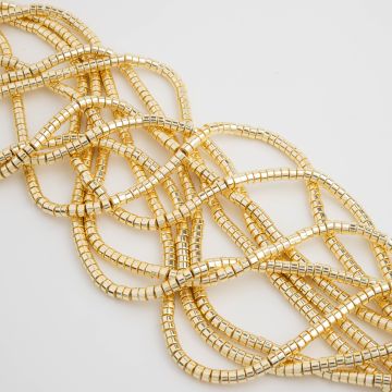 Hematyt krążek płaski light gold 4x2mm