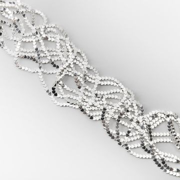 Hematyt przekładka serce płaskie light silver 3,5mm