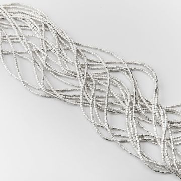 Hematyt walec kanciasty light silver mat 2mm