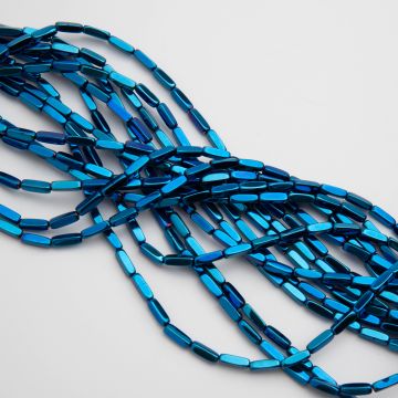 Hematyt słupek zaokrąglony heliotrope 3x9mm