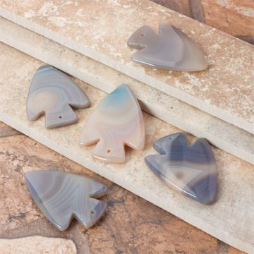 Agat zawieszka rybka szara 57x40mm