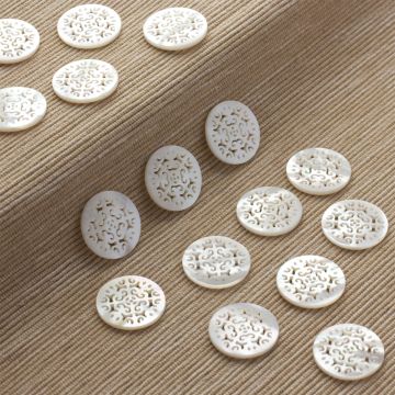 Masa perłowa krążek rzeźbiony  19mm