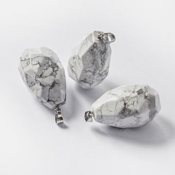 Howlit biały łezka fasetowana 35-40mm