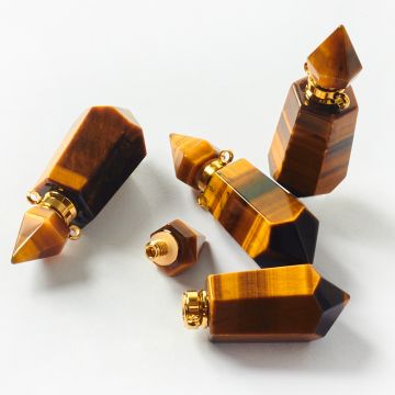 Zawieszka perfumetka z tygrysiego oka odkręcana 43x15,5mm