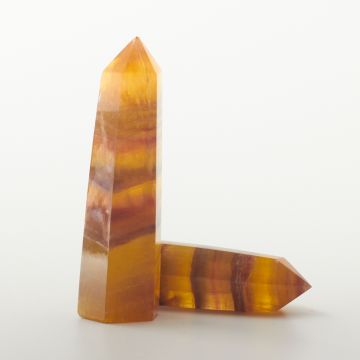 Słupek z żółtego fluorytu średni 7-8cm