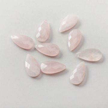 Kryształ górski różowy zawieszka łezka fasetowana 25mm