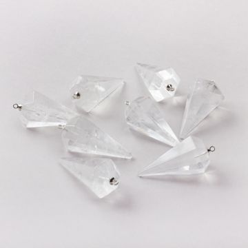 Kryształ górski zawieszka wahadełko 40mm