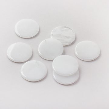 Biały jadeit zawieszka krążek płaski 30mm