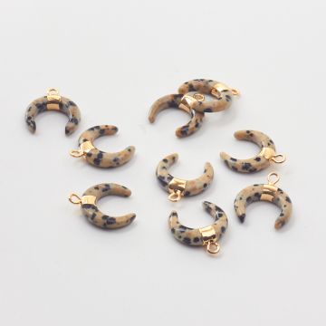 Jaspis dalmatyński zawieszka w okuciu róg obfitości 18mm