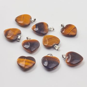 Tygrysie oko zawieszka serce 28mm