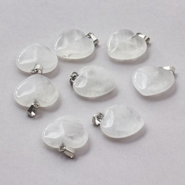 Kryształ górski zawieszka serce 28mm