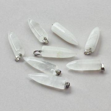 Kryształ górski zawieszka grot okrągły 50mm