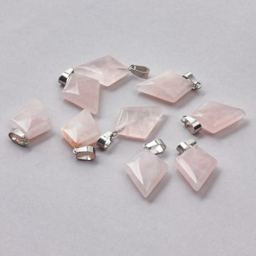 Kryształ górski zawieszka romb 35,5mm