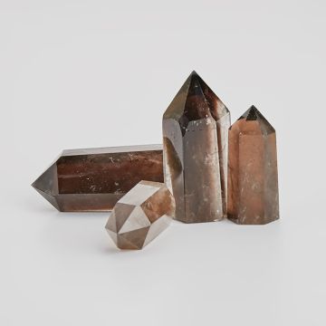 Słupek z kryształu górskiego dymnego 5-6cm