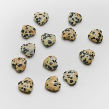 Jaspis dalmatyńczyk serce fasetowane zawieszka 11,5x12mm