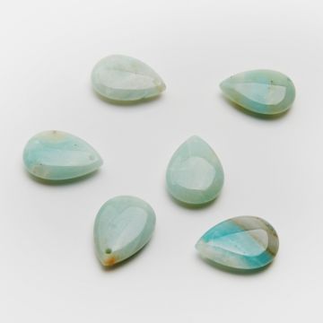 Amazonit łezka gładka zawieszka 25x18mm