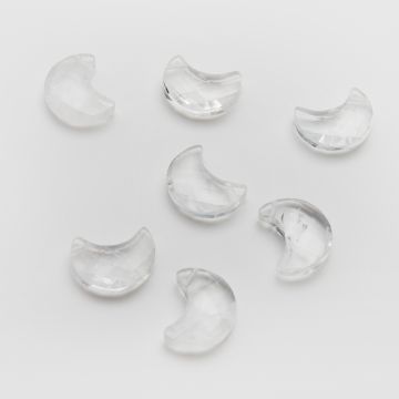 Kryształ górski księżyc fasetowany zawieszka 19x15mm