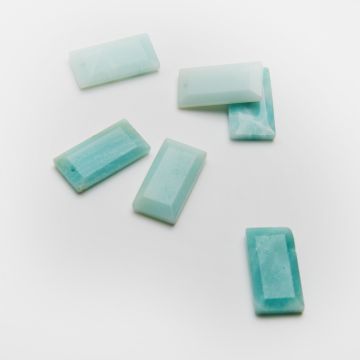Amazonit prostokąt fasetowany zawieszka 25x13mm