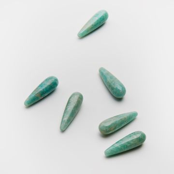 Amazonit rosyjski kropla gładka zawieszka 23,5x7,5mm