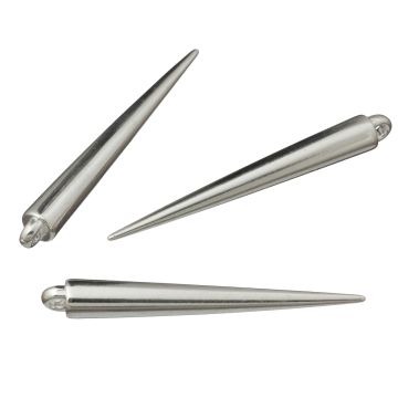 Kły akrylowe metalizowane srebrne 53x6mm